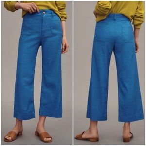 Maeve Blue Wide-Leg Pants